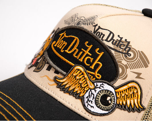 Cap Von Dutch - Trucker - Patch & Print - Black / White