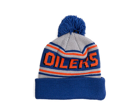Beanie New Era - NHL Evergreen Wordmark Pom Medium Knit - Edmonton Oilers - Team Color