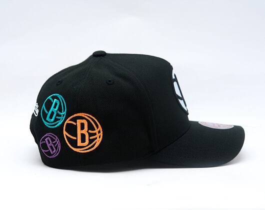 Cap Mitchell & Ness - NBA 404 Club Neon Pro Snapback - Brooklyn Nets - Black