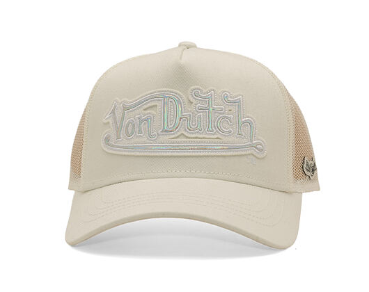 Womens Cap Von Dutch - Felt & TPU Patch Baseball - Beige
