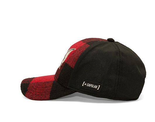 Cap Capslab - Tom & Jerry Trucker - Tom Grin Buffalo Check - Red / Black