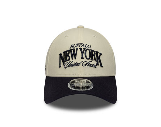 Cap New Era - Branded Wordmark 9FORTY M-CROWN - Cream / Navy