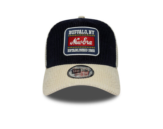 Cap New Era - Branded Cord Visor 9FORTY A-Frame Trucker - Navy / Stone