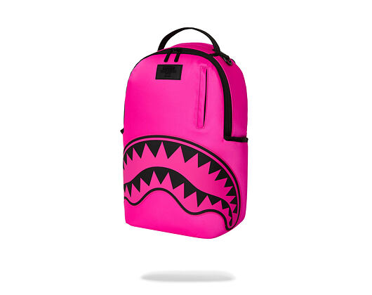 Backpack Sprayground - Shark Central White Stencil Shark Pink Nylon Backpack