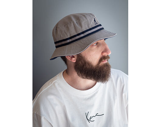 Kangol Stripe Lahinch Grey K4012SP-GR034 Bucket Hat