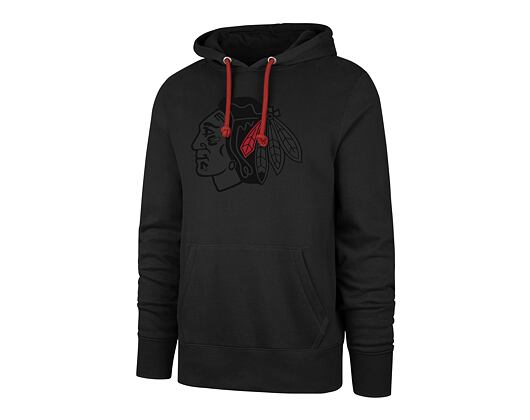 '47 Brand NHL Chicago Blackhawks Imprint Burnside Hood Jet Black Hoody