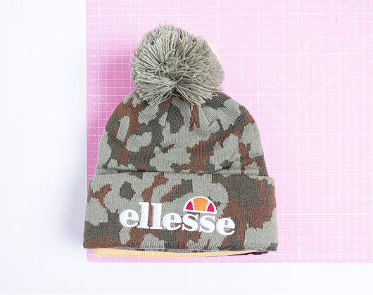 Ellesse Velly Camo Pom Pom Beanie Khaki