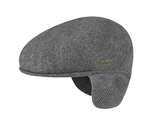 Kangol Wool 504 Earlap Grey Flat Cap
