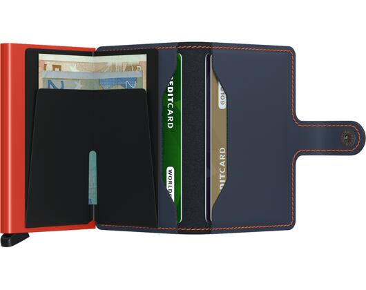 Wallet Secrid Miniwallet Matte Nightblue & Orange