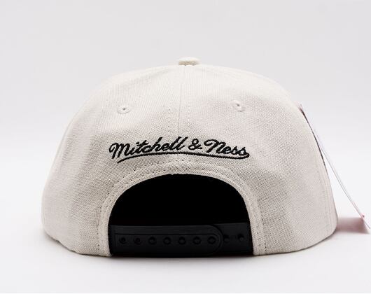 Mitchell & Ness Cut Away Snapback Nba Toronto Raptors Off White Cap