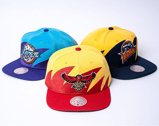 Mitchell & Ness Sharktooth Snapback Hwc Atlanta Hawks Gold / Red Cap