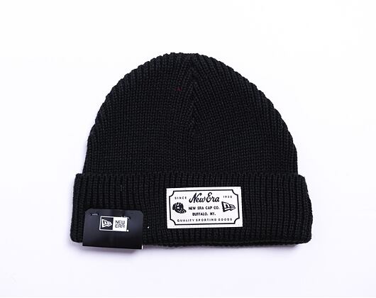 New Era Patch Short Cuff Beanie Black