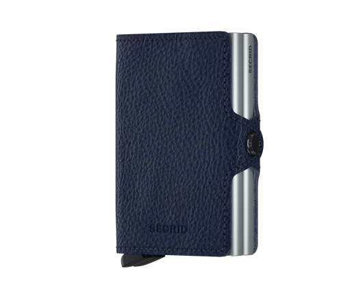 Secrid Twinwallet Vegetable Tanned Navy-Silver