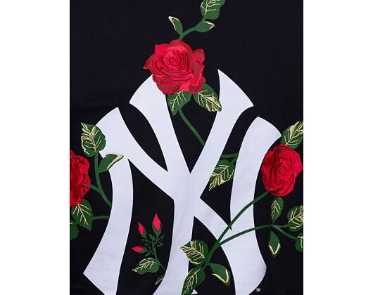 New Era MLB Floral Graphic Oversized Tee New York Yankees Black / Optic White T-Shirt