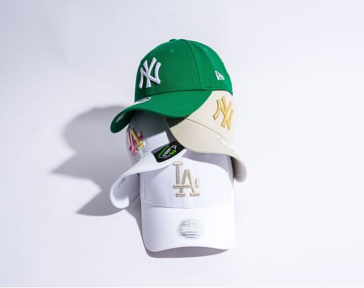 Dámská Kšiltovka New Era - MLB Essential 9FORTY - NY Yankees - Kelly Green / White