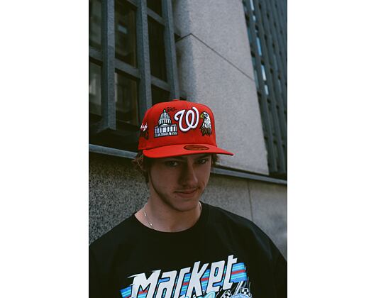 Kšiltovka Adam Wave New Era 59FIFTY MLB Authentic Performance Washington Nationals Fitted Team Color