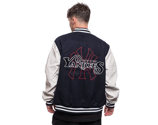 Bunda New Era MLB Lifestyle Varsity Jacket New York Yankees Navy / Off White