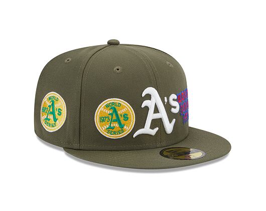 Kšiltovka New Era 59FIFTY MLB 5 Olive WS Oakland Athletics New Olive / White