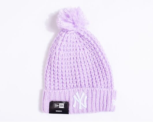 Dámský kulich New Era MLB Womens Cosy Pom Beanie New York Yankees Digital Lavender / White