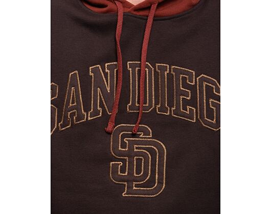 Mikina New Era MLB Team Patch Oversized Hoody San Diego Padres Brown