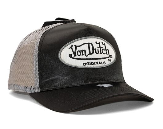 Kšiltovka Von Dutch Trucker Boston - Satin - Black/Grey