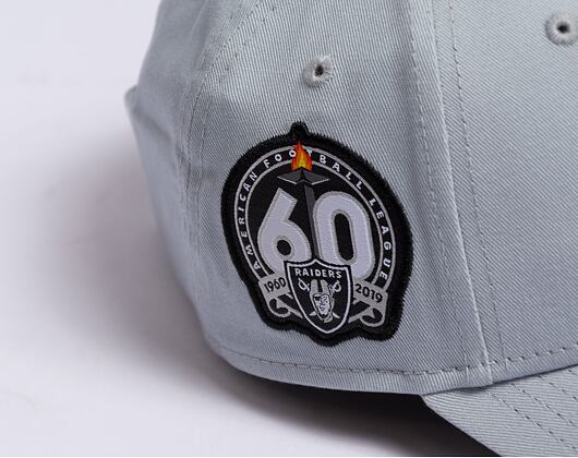 Kšiltovka New Era 9FORTY NFL Side Patch Las Vegas Raiders Grey / Black