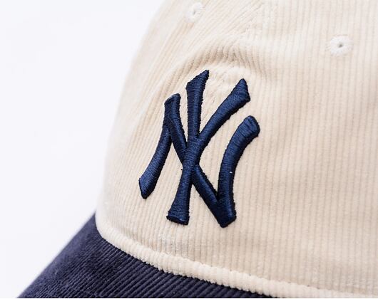 Kšiltovka New Era - MLB Cord 9TWENTY - NY Yankees - Cream / Navy