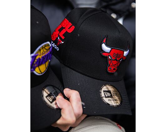 Kšiltovka New Era - NBA Side Patch 9FORTY A-Frame - Chicago Bulls - Black