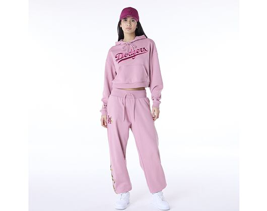 Dámská Mikina New Era - MLB Graphic Crop Hoodie - LA Dodgers - Pink