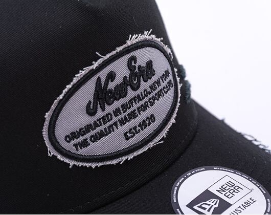 Kšiltovka New Era - Branded Oval Distress Patch 9FORTY Trucker - Black