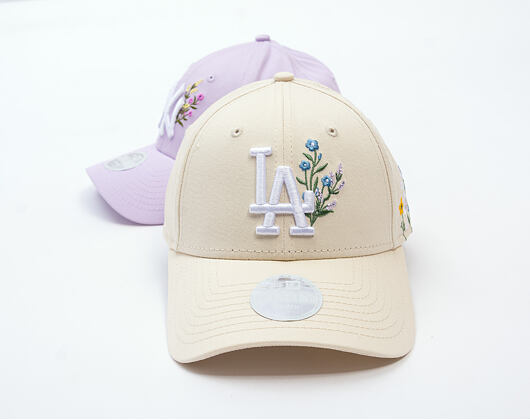 Dámská Kšiltovka New Era - MLB Floral Icon 9FORTY - LA Dodgers - Cream
