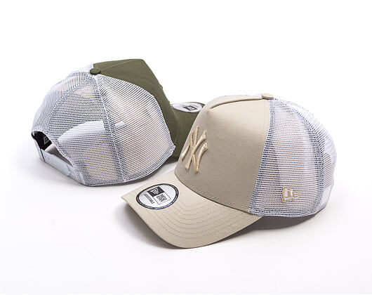 Kšiltovka New Era - MLB League Essential 9FORTY Trucker - NY Yankees - Stone