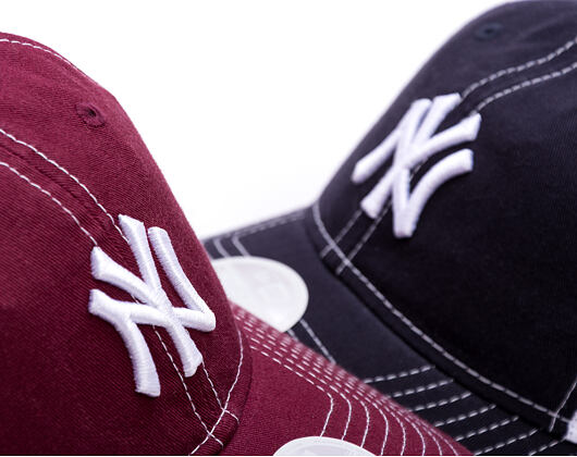 Dámská Kšiltovka New Era - MLB Washed & Mesh 9TWENTY - NY Yankees - Burgundy