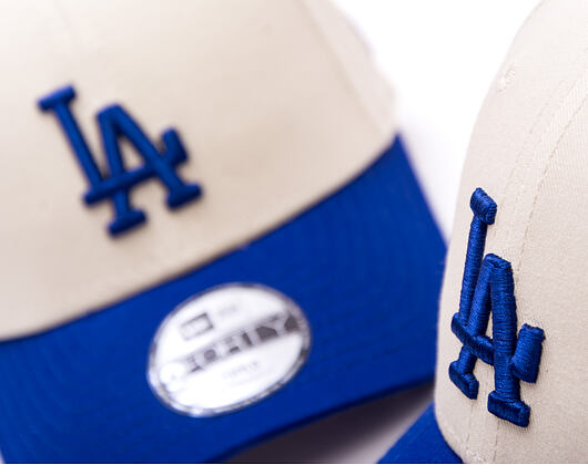 Dětská Kšiltovka New Era - MLB Color Block 9FORTY - LA Dodgers - Stone / Dark Royal