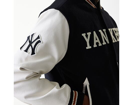Bunda New Era - MLB Wordmark Varsity Jacket - NY Yankees - Black
