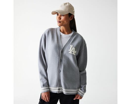Svetr New Era - MLB Cardigan Knit - LA Dodgers - Heather Grey