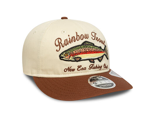 Kšiltovka New Era - Wild "Fishing Club" 9FIFTY Retro Crown - Cream / Auburn