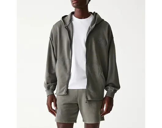 Mikina New Era - NBA Washed Full-zip - LA Lakers - Grey