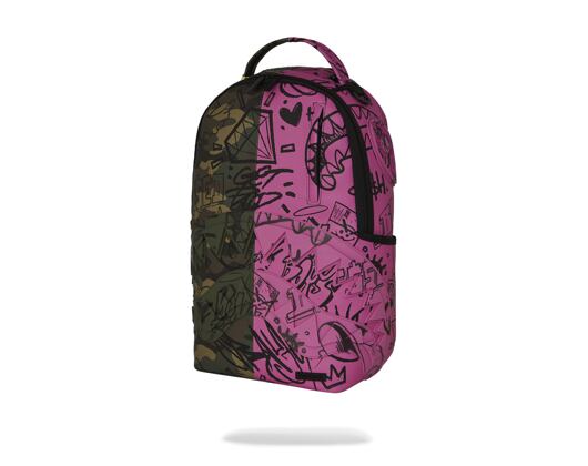 Sprayground - Split Pink And Camo Dlx Backpack 