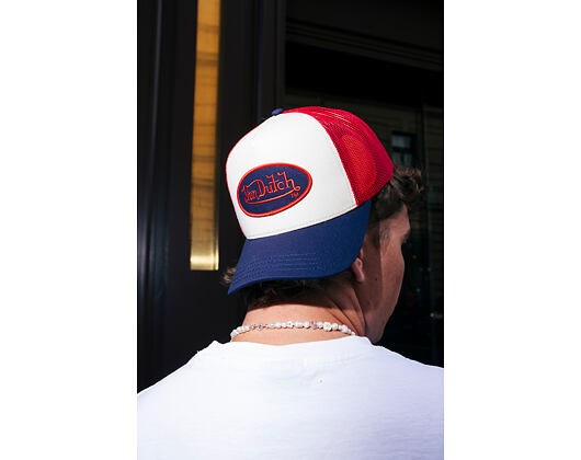 Kšiltovka Von Dutch - Trucker - Classic Logo - Beige/Navy/Red