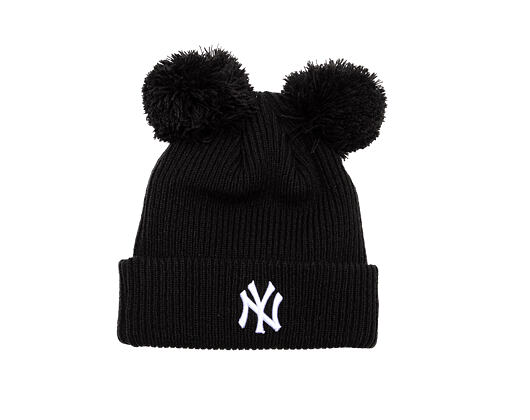 Womens Beanie New Era - MLB Double Pom Beanie - NY Yankees - Black / White