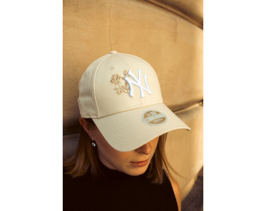 Dámská Kšiltovka New Era - MLB Roses 9FORTY - NY Yankees - Cream