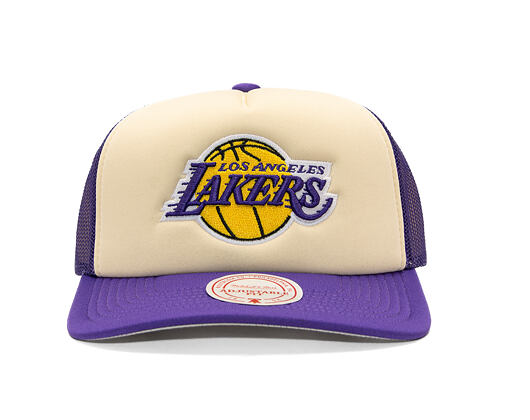 Kšiltovka Mitchell & Ness - NBA Vintage Block Trucker - Los Angeles Lakers - Cream