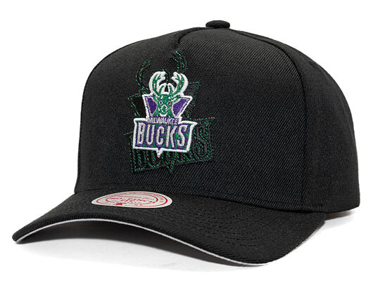 Cap Mitchell & Ness - NBA Tilted Pro Snapback Hwc - Milwaukee Bucks - Black