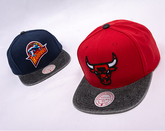 Kšiltovka Mitchell & Ness - NBA Denim Patchwork - Chicago Bulls - Red