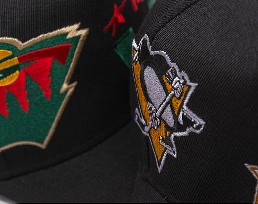 Kšiltovka Mitchell & Ness - NHL Busted Pro - Pittsburgh Penguins - Black