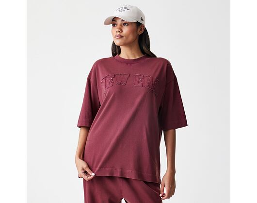Tee New Era - Branded Washed Oversized Tee - Burgundy