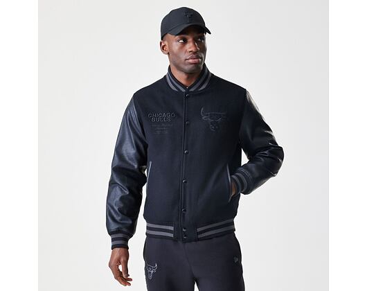 Jacket New Era - NBA Tonal Patch Varsity - Chicago Bulls - Black