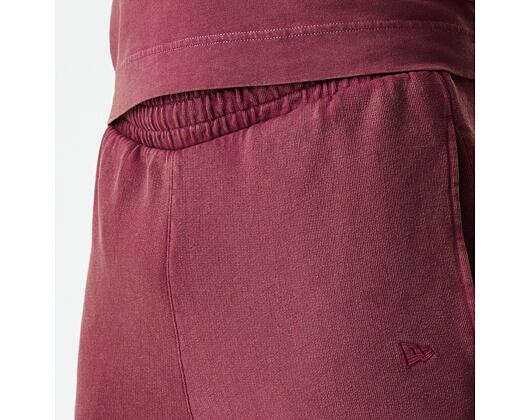 Pants New Era - Branded Washed Straight Sweatpants - Burgundy