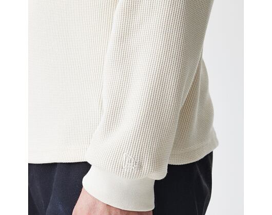 Tee New Era - Branded Longsleeve Waffle Tee - Cream